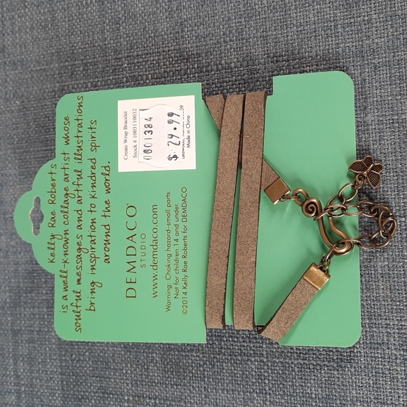 Charm Leather Wrap Bracelet Create Crystal's Dragonfly Charms Uplifting Gift - Picture 3 of 5